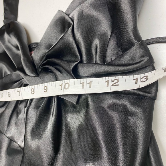 LVR BLK Satin-like Short Nightgown, S. *P1045 - Picture 3 of 4